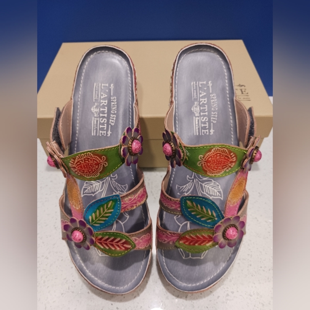 L'Artiste Joslin Wedge Sandal 8.5 - Picture 3 of 6